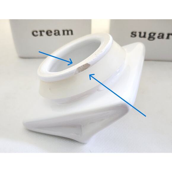 SUGAR & CREAMER-CRATE & BARREL-White-Cover on Sugar-Unique - Picture 10 of 11